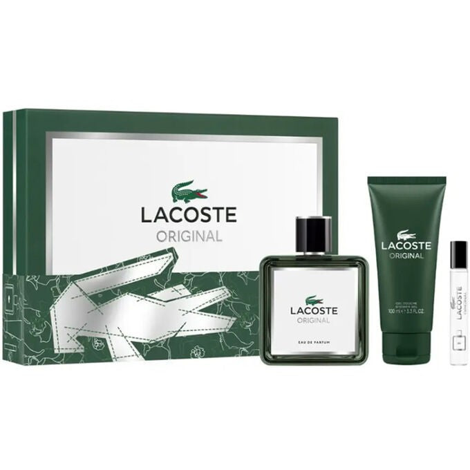 LACOSTE ORIGINAL 3.4 Oz EDP + 3.4 Oz SG + 7.5ml MINI