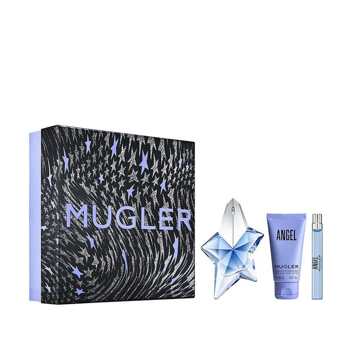 Angel/Mugler Set (W) EDP Spray Refillable 1.7 Oz
EDP Spray 0.3 Oz
Body Lotion 1.7 Oz