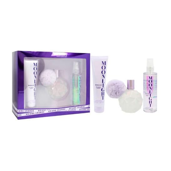 Ariana Grande Moonlight 3-Piece Gift Set for Women, 3.4 Oz EDP, Body Mist and Body Souffle