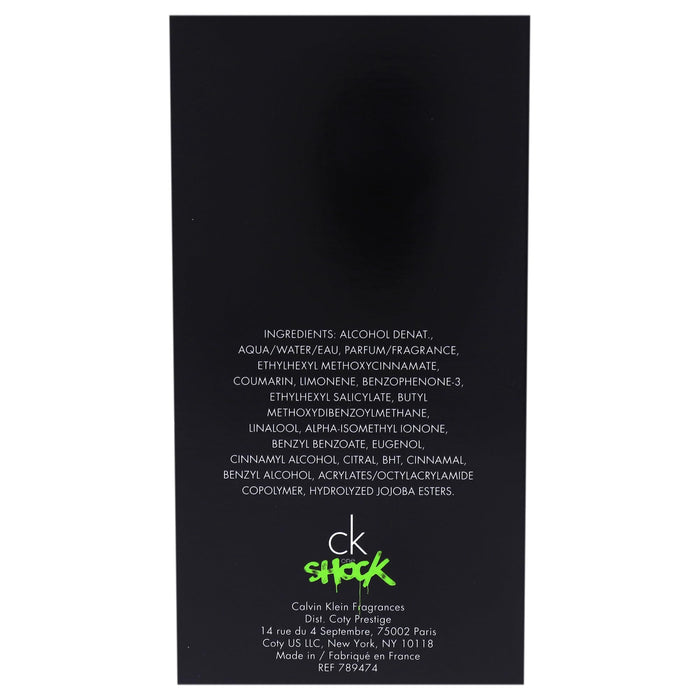 Calvin Klein Ck One Shock Eau De Toilette Spray for Men 3.4 Oz