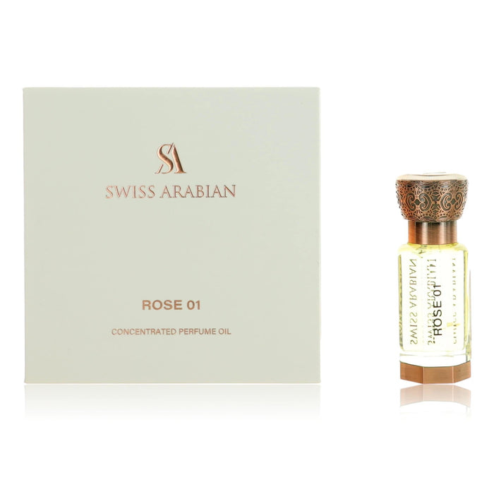 Rose 01 By Swiss Arabian, .4 Oz Perfume Oil for Unisex