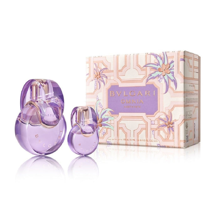 Bvlgari Omnia Amethyste 2-Piece Gift Set for Women, 3.4 Oz EDT and 0.5 Oz EDT