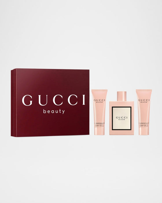 Gucci Bloom 3-Piece Gift Set for Women, 3.4 Oz EDP, Shower Gel and Body Lotion