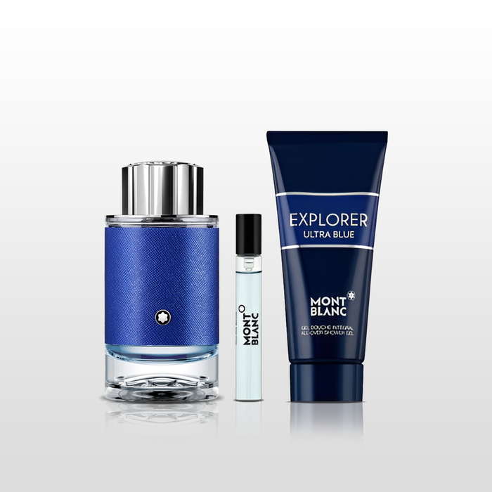 MONTBLANC Explorer Gift Set for Men, Includes: 3.3 Oz EDP, Mini EDP and Gel