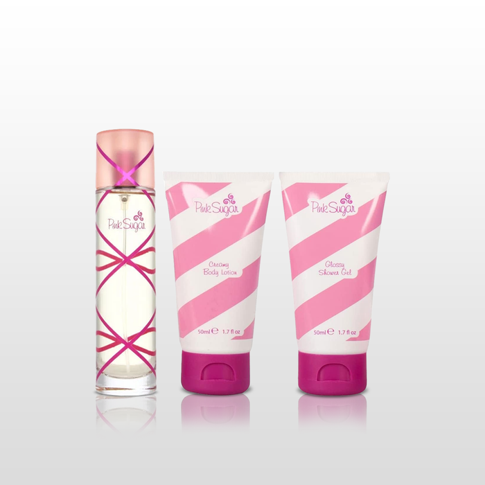 Pink Sugar Candy Dream Sweet Addiction Set, Includes: 3.4 Oz EDT, Lotion & Gel