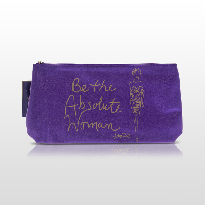 Vicky Tiel Purple Cosmetic Bag Unisex