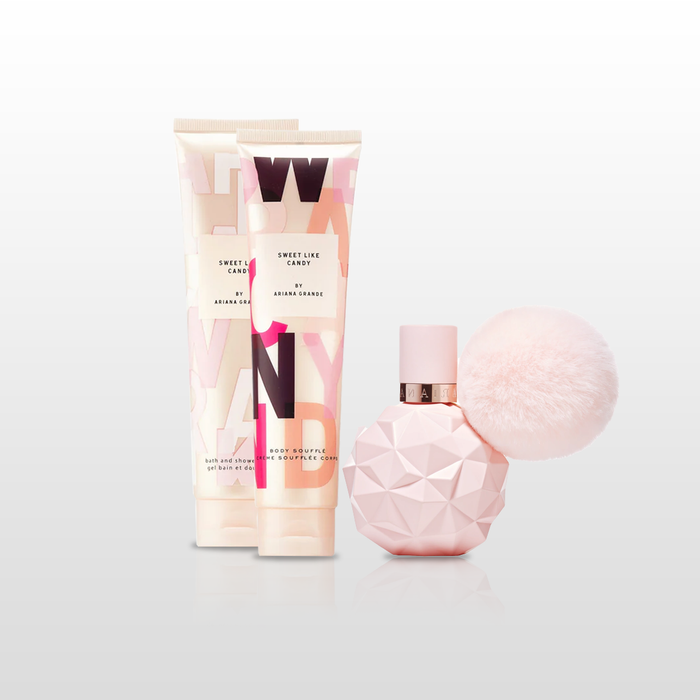 Ariana Grande Sweet Like Candy Gift Set, Includes: 3.4 Oz EDP, Body Mist & Souffle