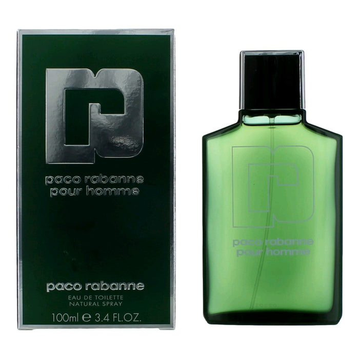 Paco Rabanne Pour Homme Eau De Toilette Spray For Men 3.4 Oz