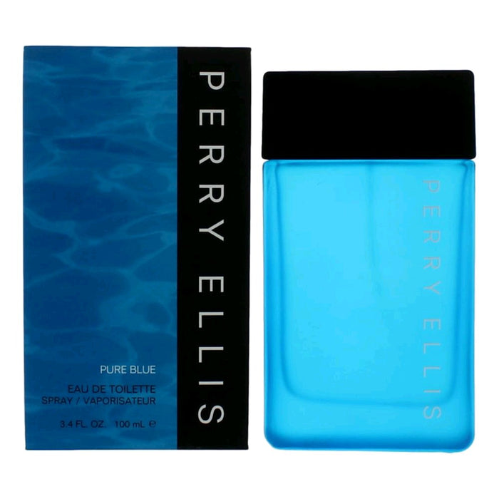 Perry Ellis Pure Blue Eau De Toilette Spray For Men 3.4 Oz